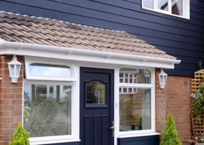 Tiled Porch Roof, and White Guttering - Cambridge Roofing Repairs